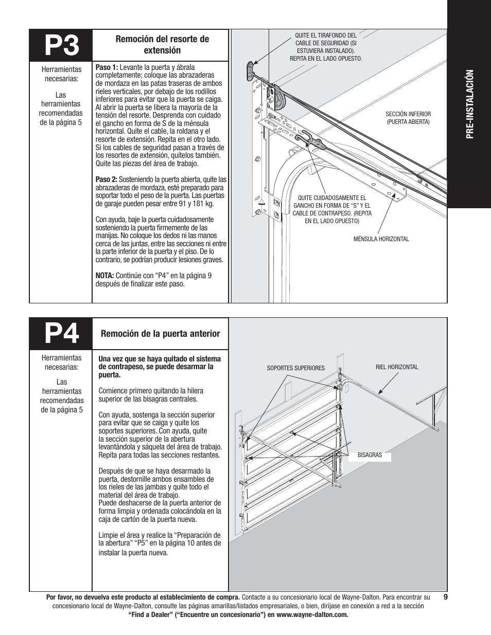 P3 p4 | Wayne-Dalton 9100 User Manual | Page 49 / 80