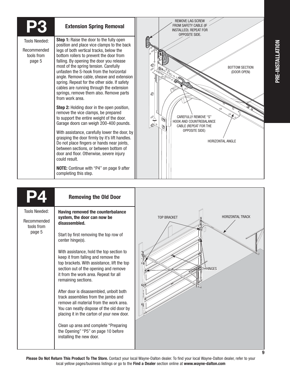 P3 p4 | Wayne-Dalton 9100 User Manual | Page 9 / 80