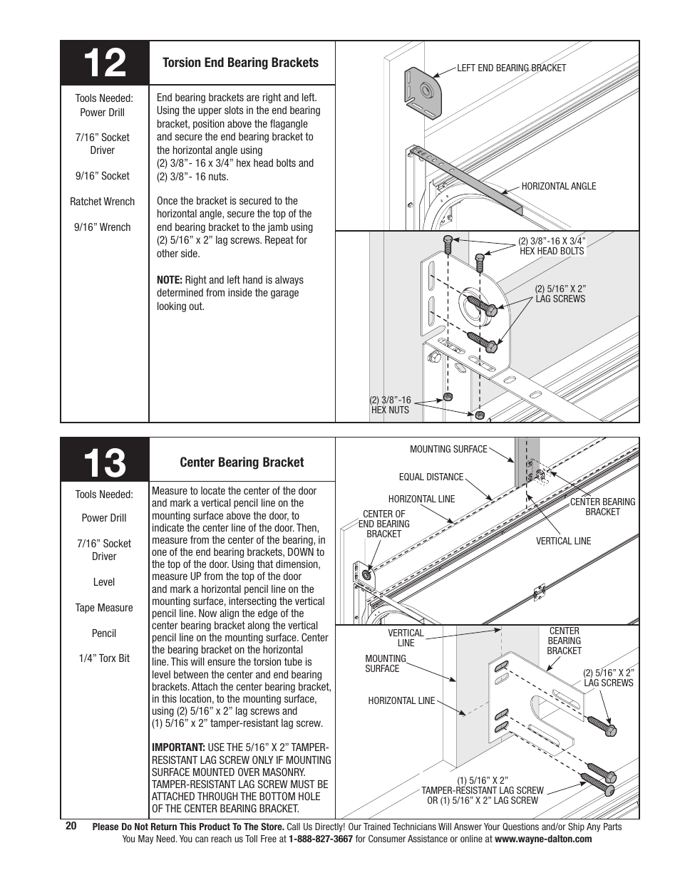 Wayne-Dalton TORSION SPRING 9800 User Manual | Page 20 / 32