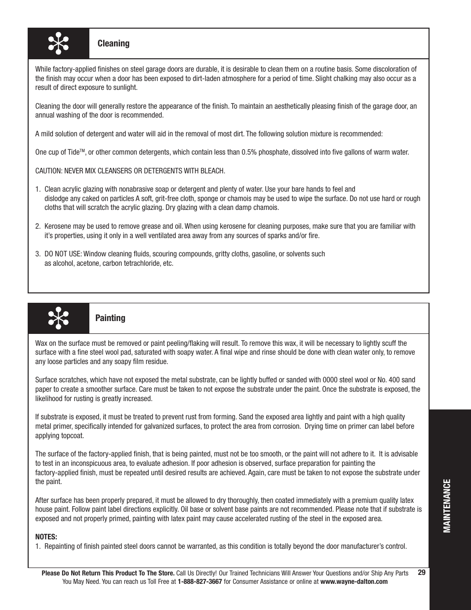 Wayne-Dalton TORSION SPRING 9800 User Manual | Page 29 / 32