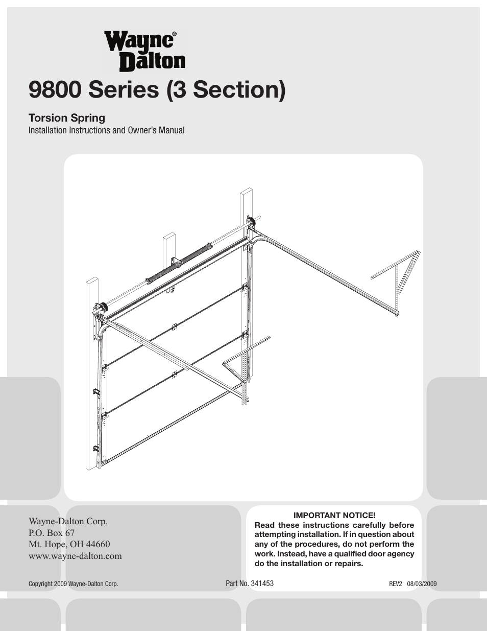 Wayne-Dalton 9800 User Manual | 34 pages