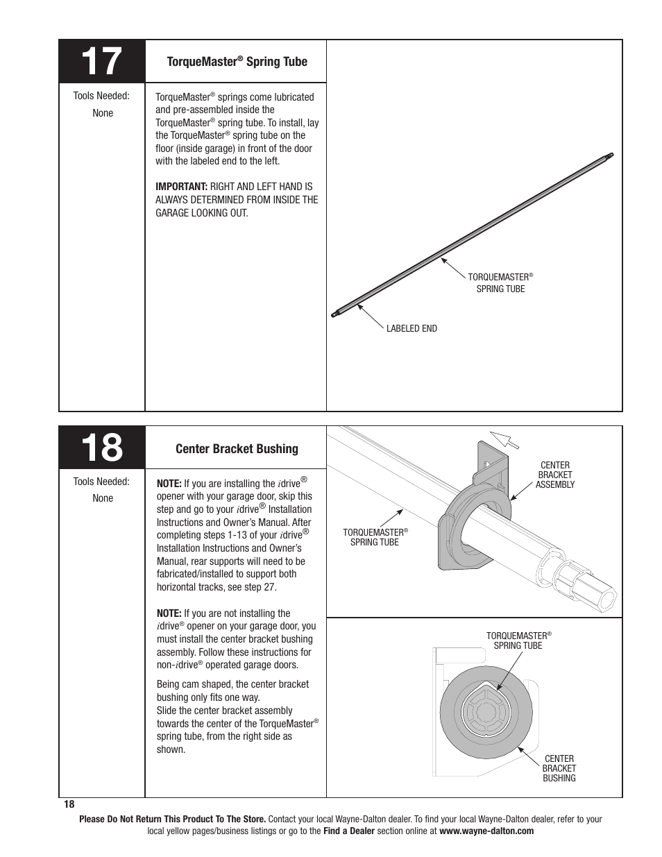 Wayne-Dalton TORQUEMASTER 46 User Manual | Page 18 / 36