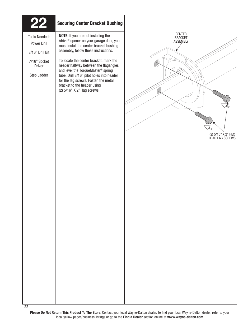 Wayne-Dalton TORQUEMASTER 46 User Manual | Page 22 / 36