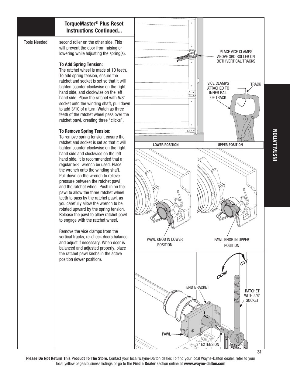 Wayne-Dalton TORQUEMASTER 46 User Manual | Page 31 / 36