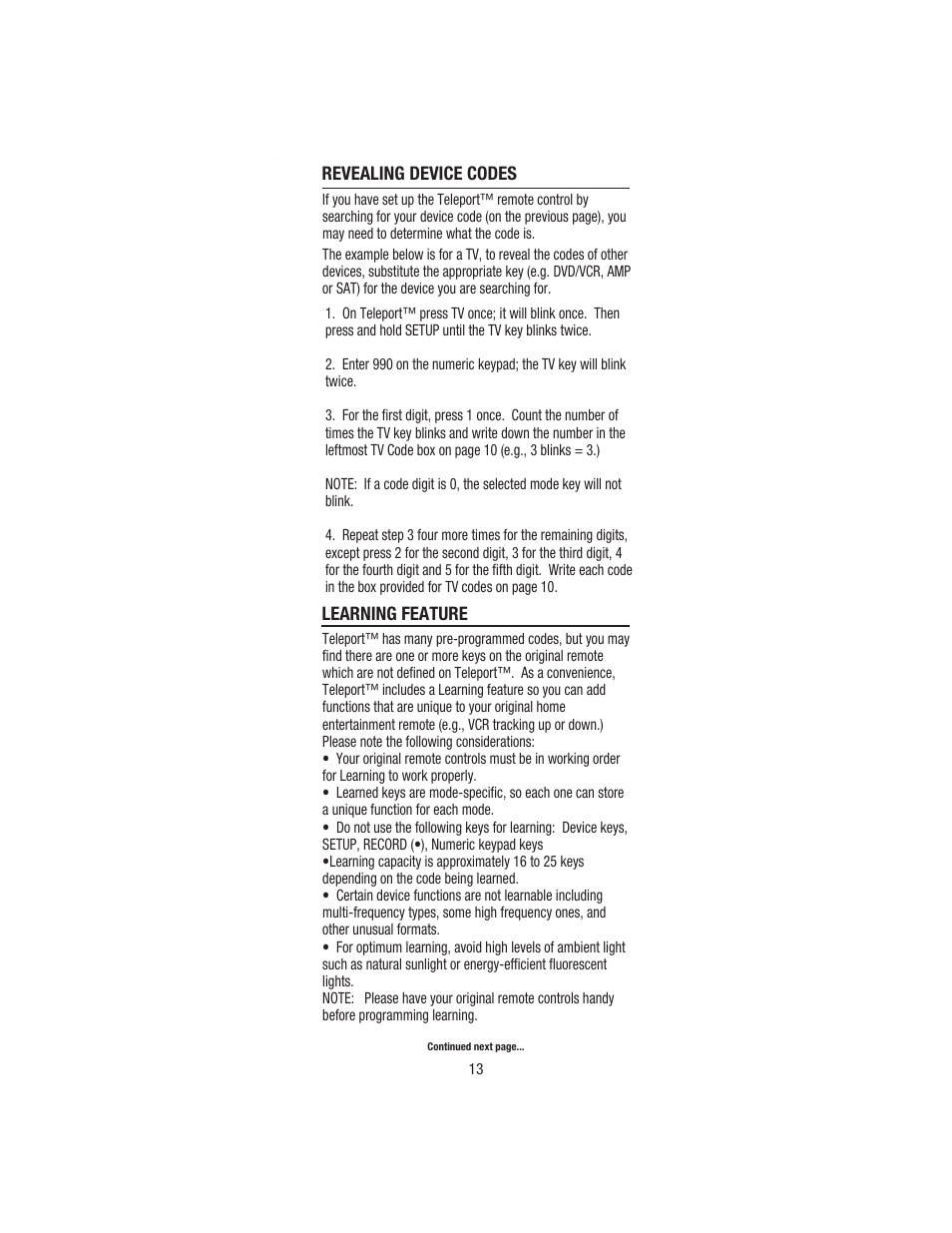 Wayne-Dalton TELEPORT WDHC-20 User Manual | Page 13 / 70