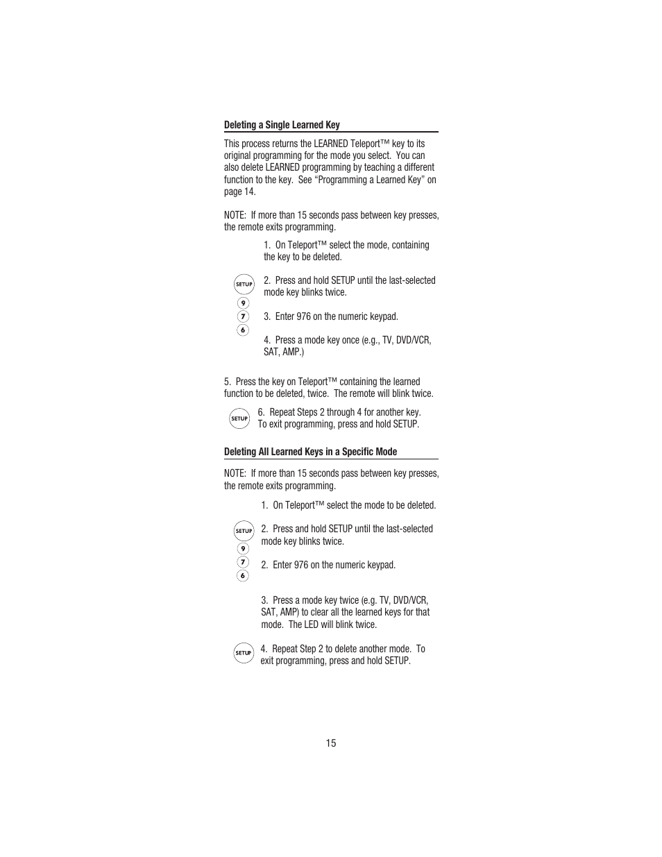 Wayne-Dalton TELEPORT WDHC-20 User Manual | Page 15 / 70