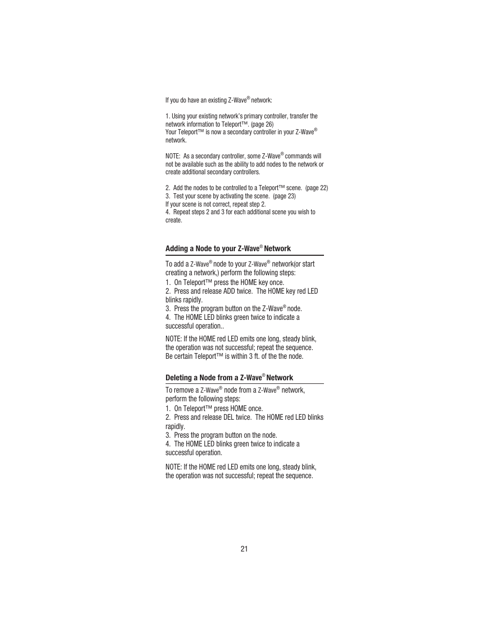 Wayne-Dalton TELEPORT WDHC-20 User Manual | Page 21 / 70