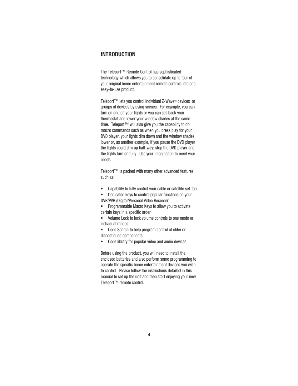 Wayne-Dalton TELEPORT WDHC-20 User Manual | Page 4 / 70