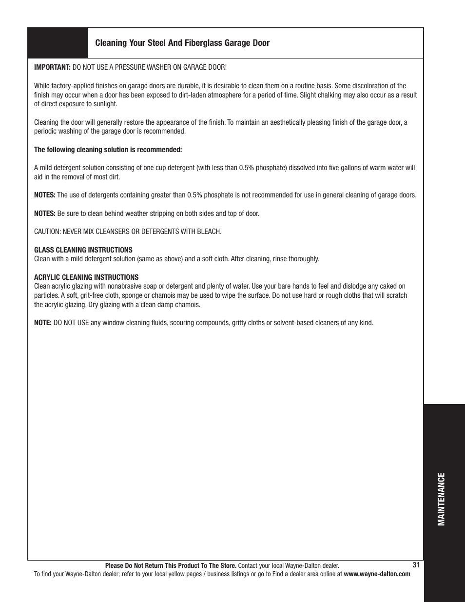 Wayne-Dalton 341785 User Manual | Page 31 / 34