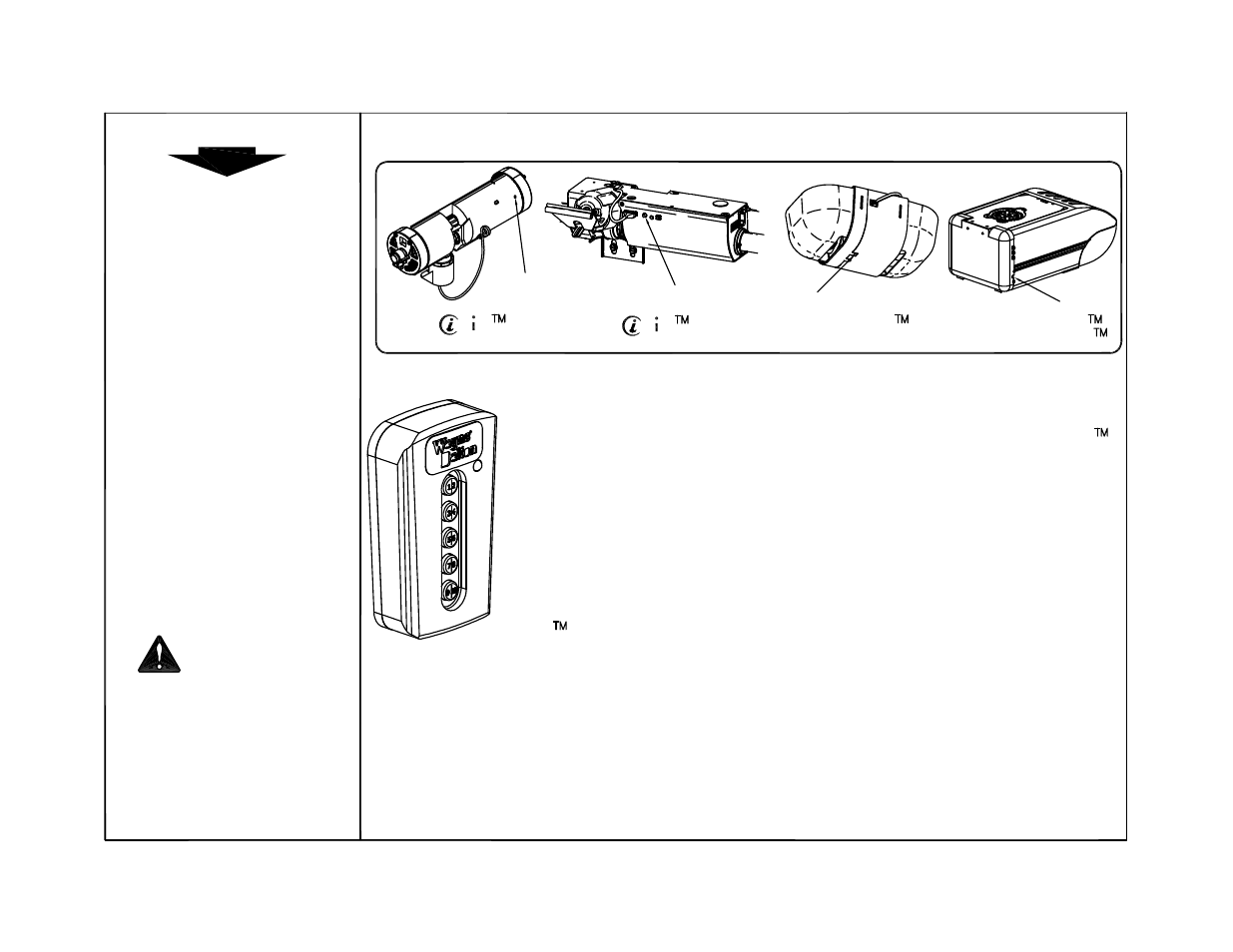 Start here, Warning fcc warning | Wayne-Dalton 3966 User Manual | Page 2 / 2