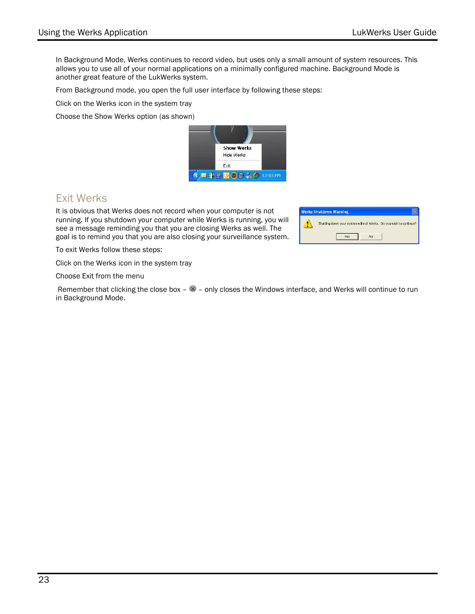 Exit werks | WiLife DVS-110I User Manual | Page 31 / 94