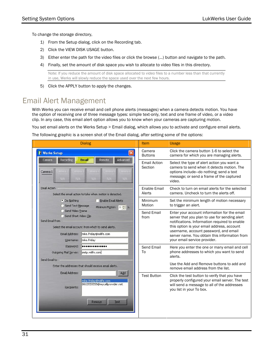 Email alert management | WiLife DVS-110I User Manual | Page 39 / 94