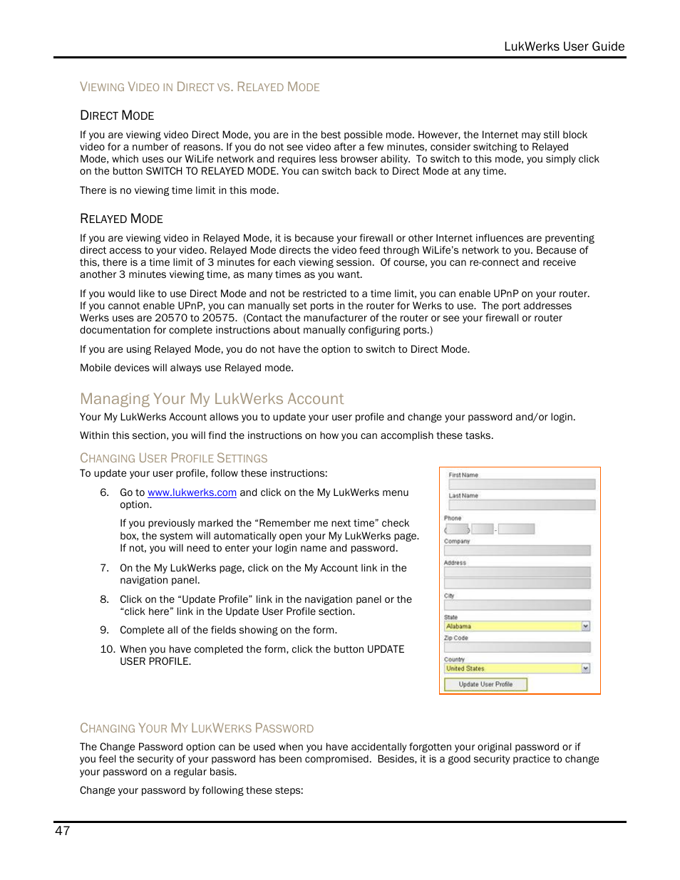 Managing your my lukwerks account | WiLife DVS-110I User Manual | Page 55 / 94