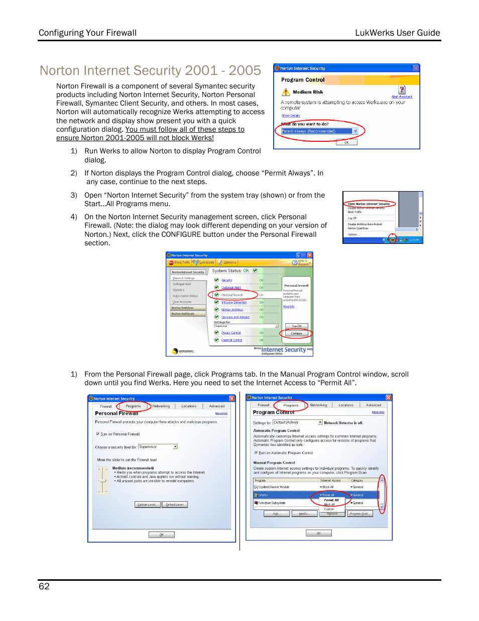 Norton internet security 2001 - 2005 | WiLife DVS-110I User Manual | Page 70 / 94