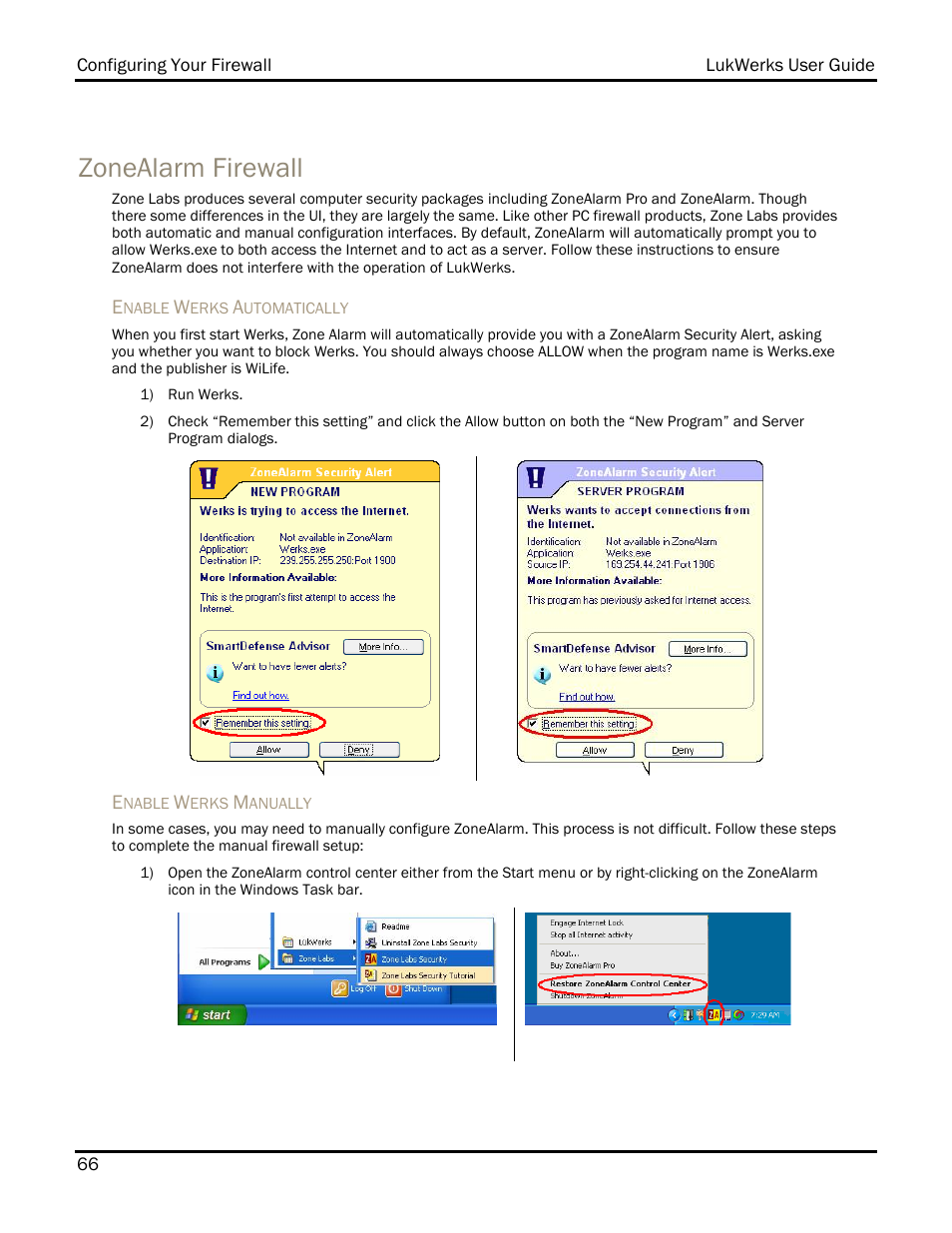 Zonealarm firewall | WiLife DVS-110I User Manual | Page 74 / 94