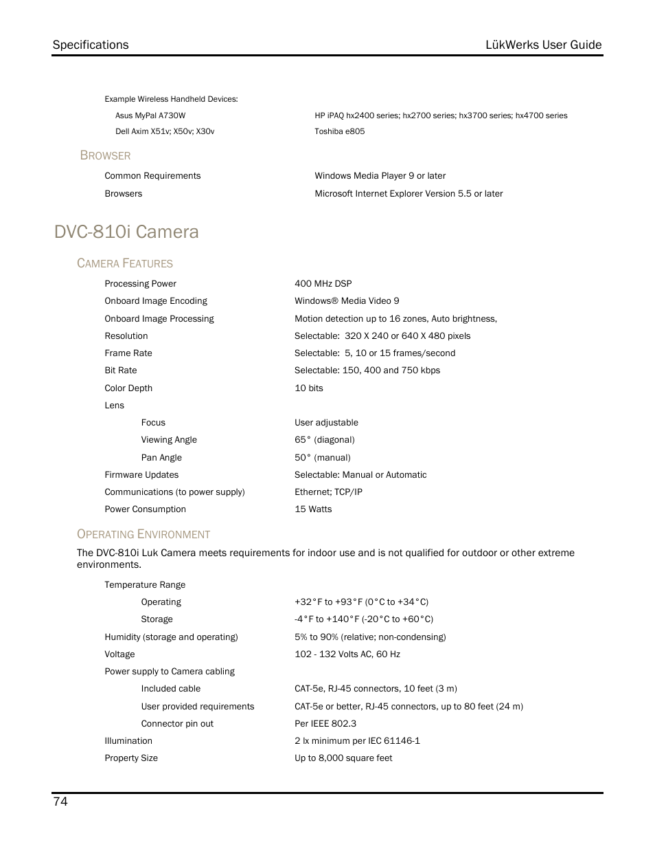 Dvc-810i camera | WiLife DVS-110I User Manual | Page 82 / 94