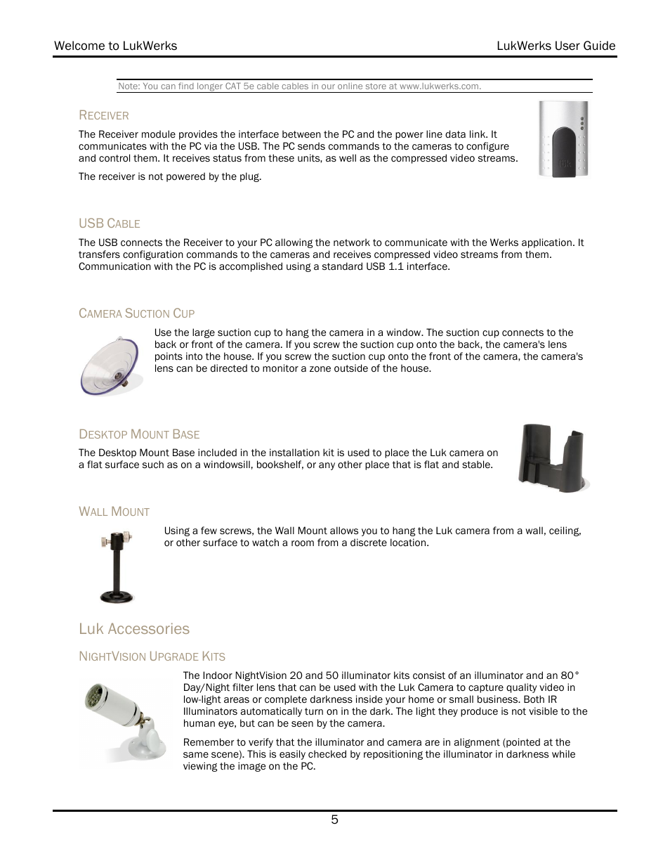 Luk accessories | WiLife V 1.5 User Manual | Page 11 / 102