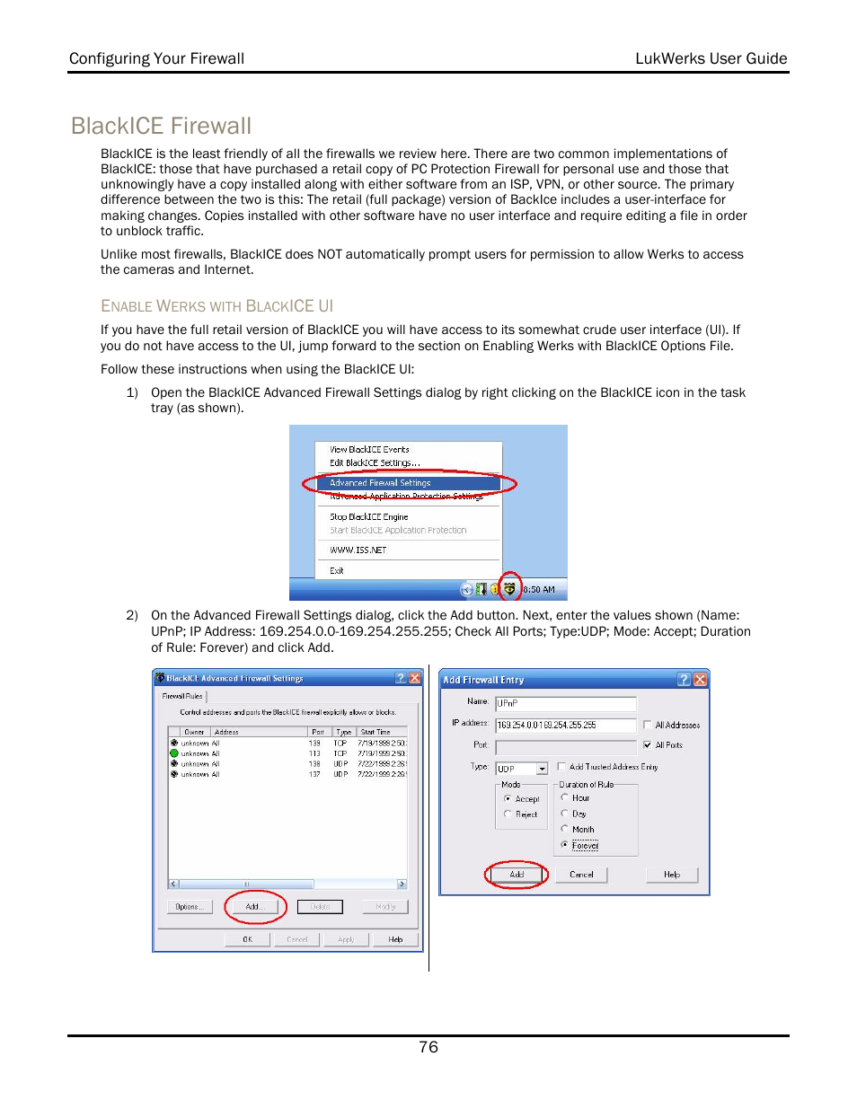 Blackice firewall | WiLife V 1.5 User Manual | Page 82 / 102