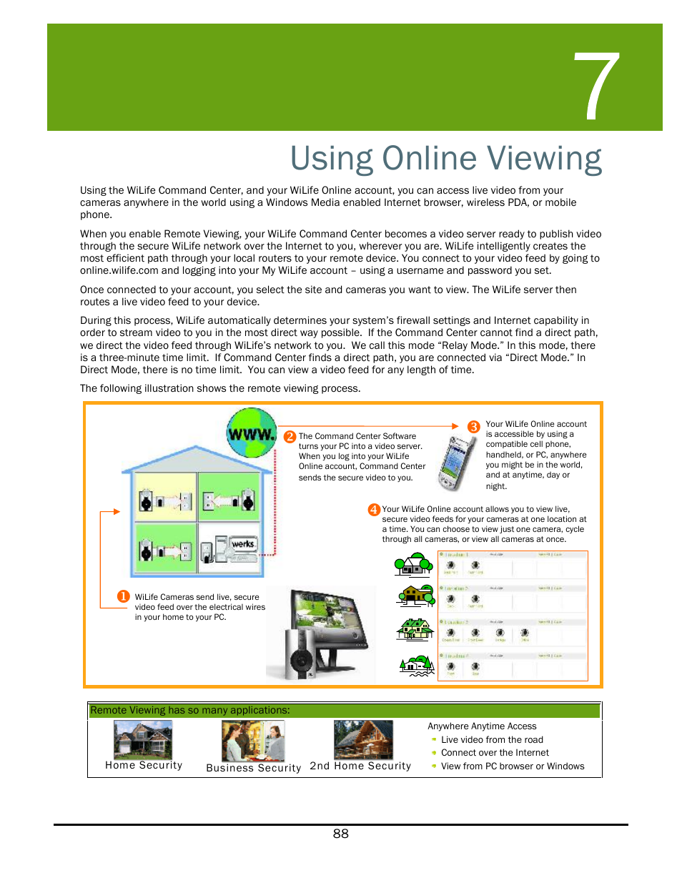 Using online viewing, Sing, Nline | Iewing | WiLife V2.1 User Manual | Page 101 / 165