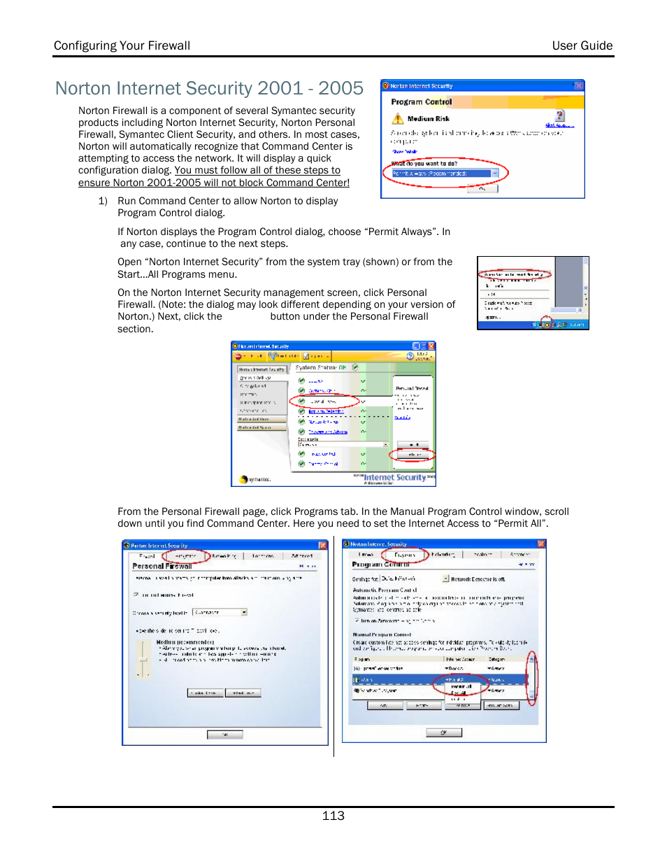 Norton internet security 2001 - 2005 | WiLife V2.1 User Manual | Page 126 / 165