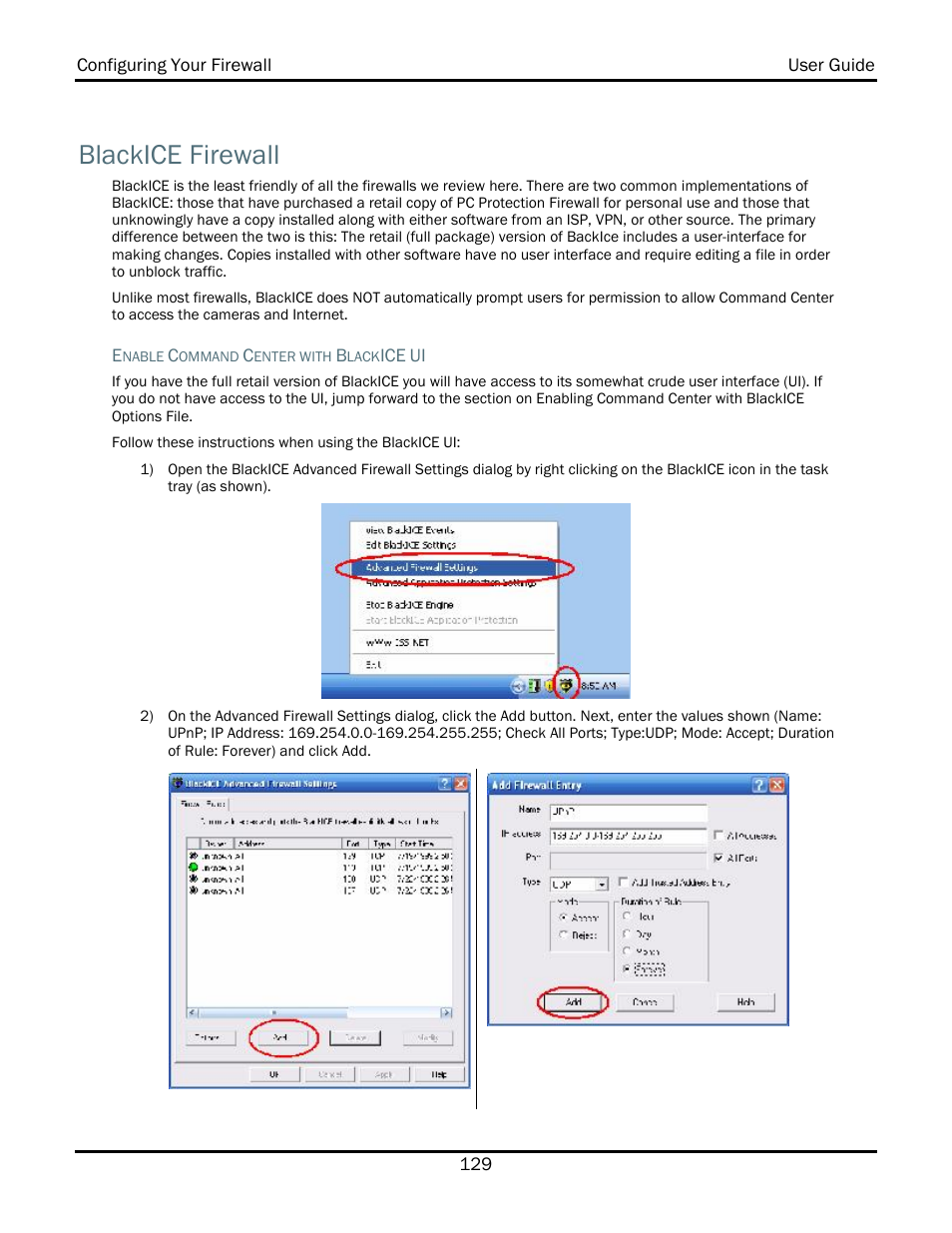 Blackice firewall | WiLife V2.1 User Manual | Page 142 / 165