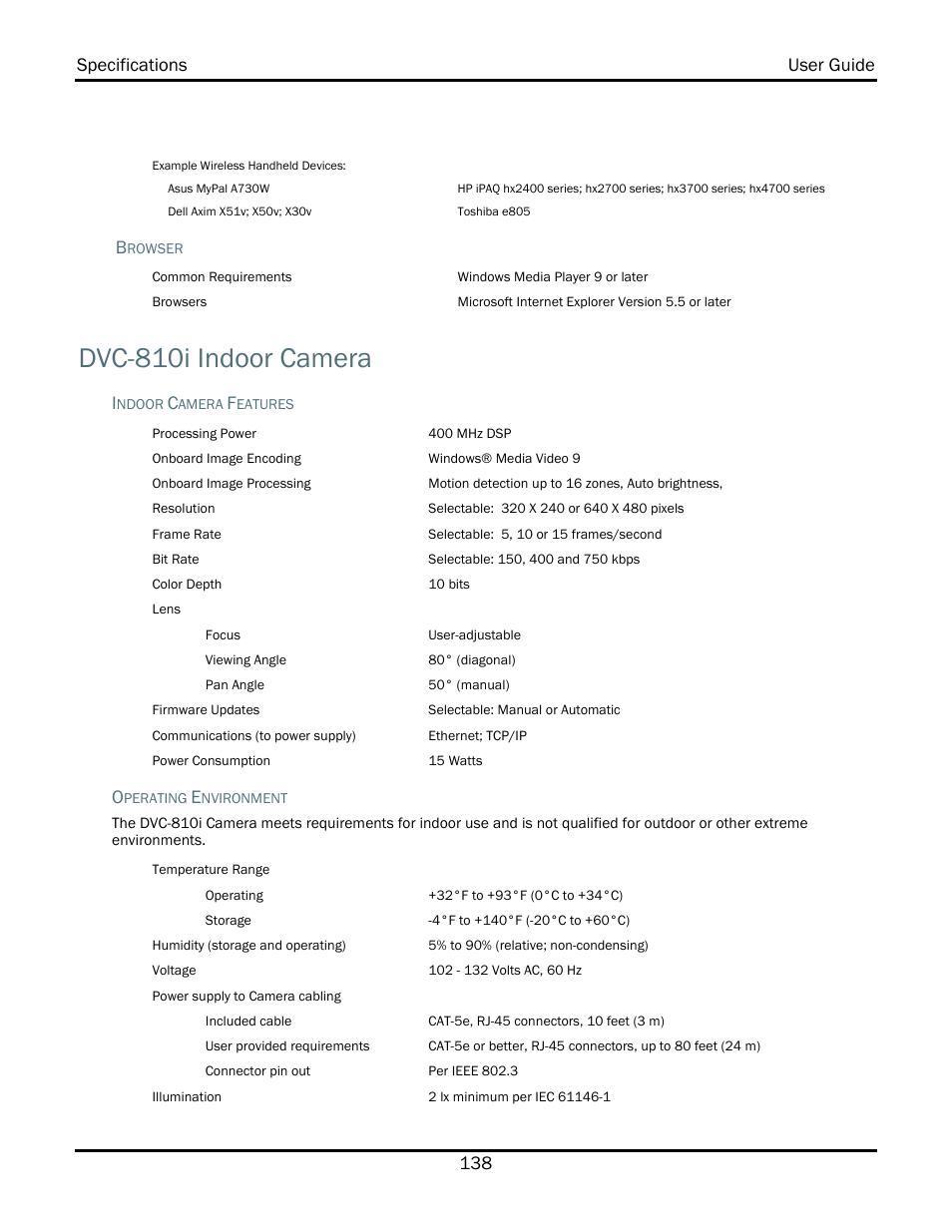 Dvc-810i indoor camera | WiLife V2.1 User Manual | Page 151 / 165