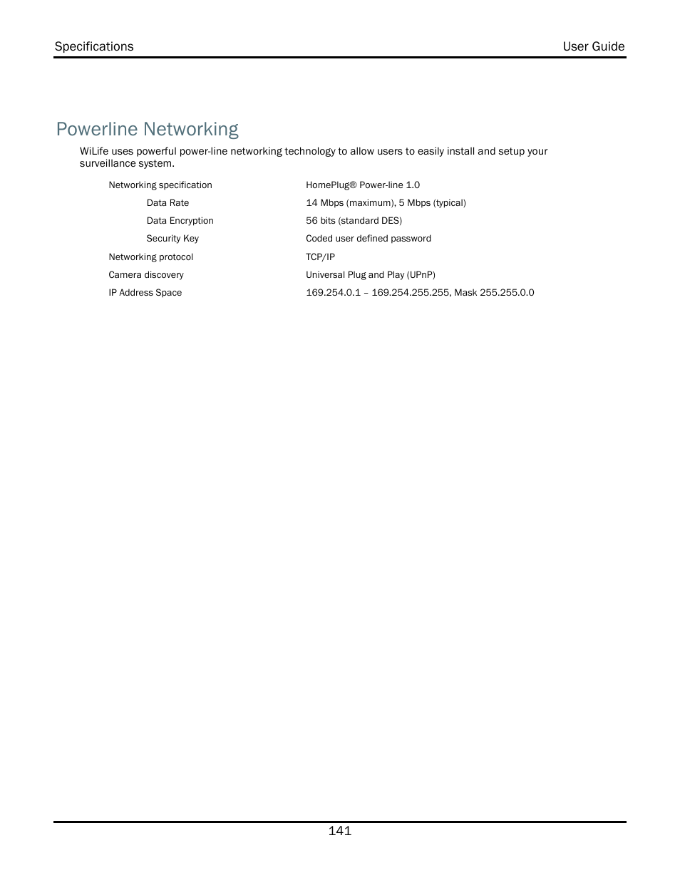 Powerline networking | WiLife V2.1 User Manual | Page 154 / 165