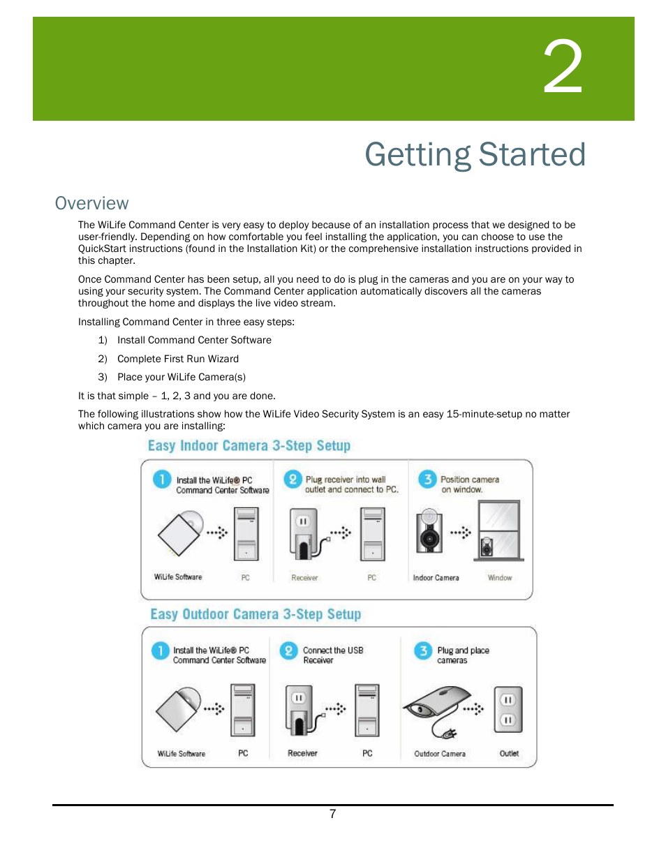 Getting started, Overview, Etting | Tarted | WiLife V2.1 User Manual | Page 20 / 165