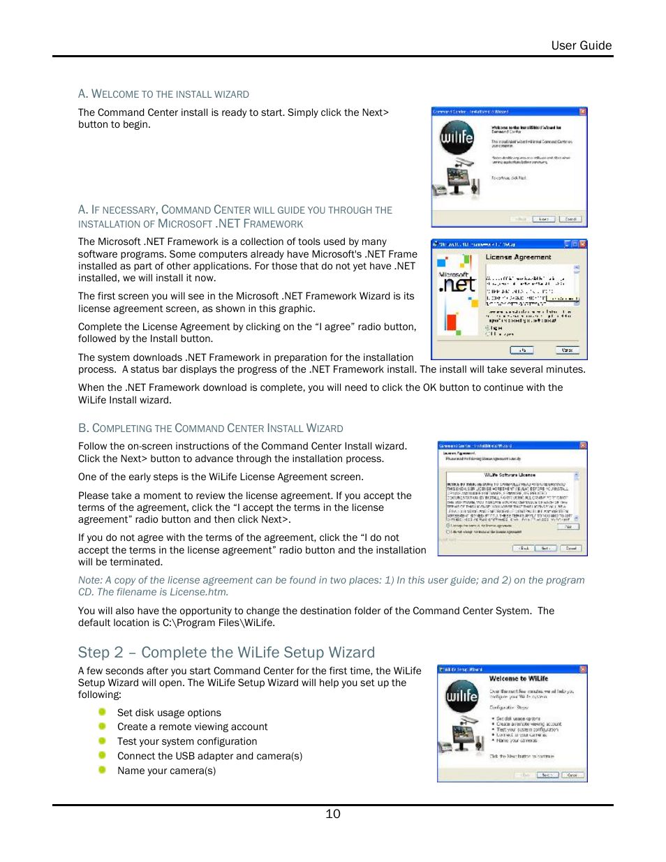 Step 2 – complete the wilife setup wizard | WiLife V2.1 User Manual | Page 23 / 165