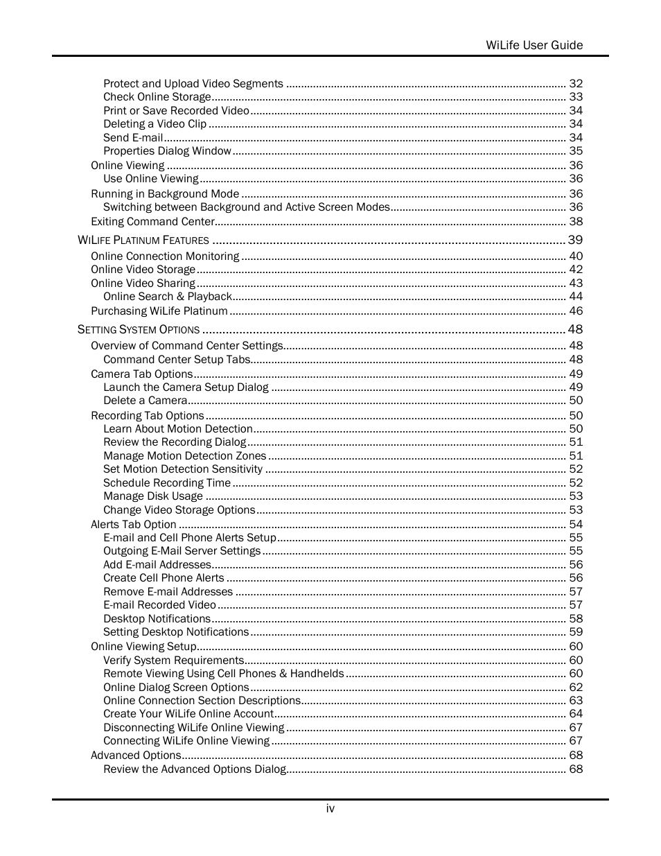 WiLife V2.1 User Manual | Page 5 / 165