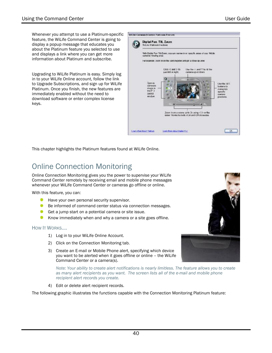 Online connection monitoring | WiLife V2.1 User Manual | Page 53 / 165