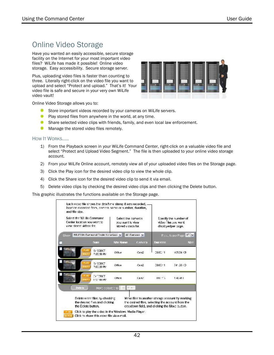 Online video storage | WiLife V2.1 User Manual | Page 55 / 165