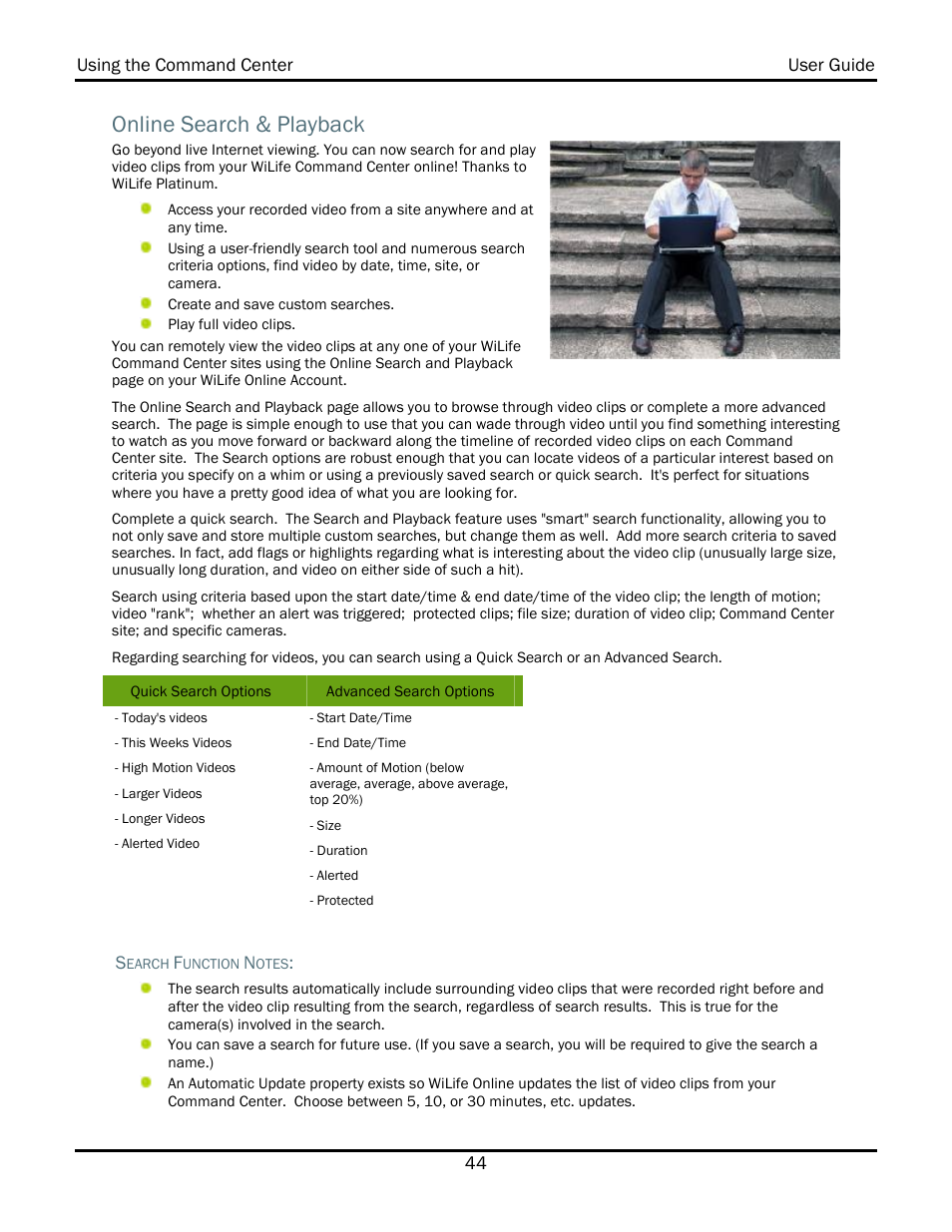 Online search & playback | WiLife V2.1 User Manual | Page 57 / 165