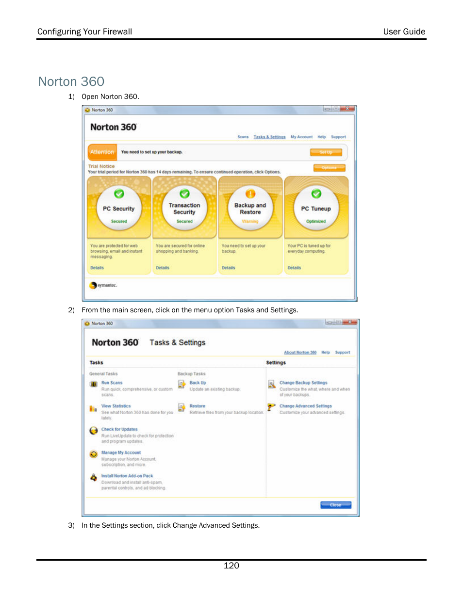 Norton 360 | WiLife V2.5 User Manual | Page 134 / 166