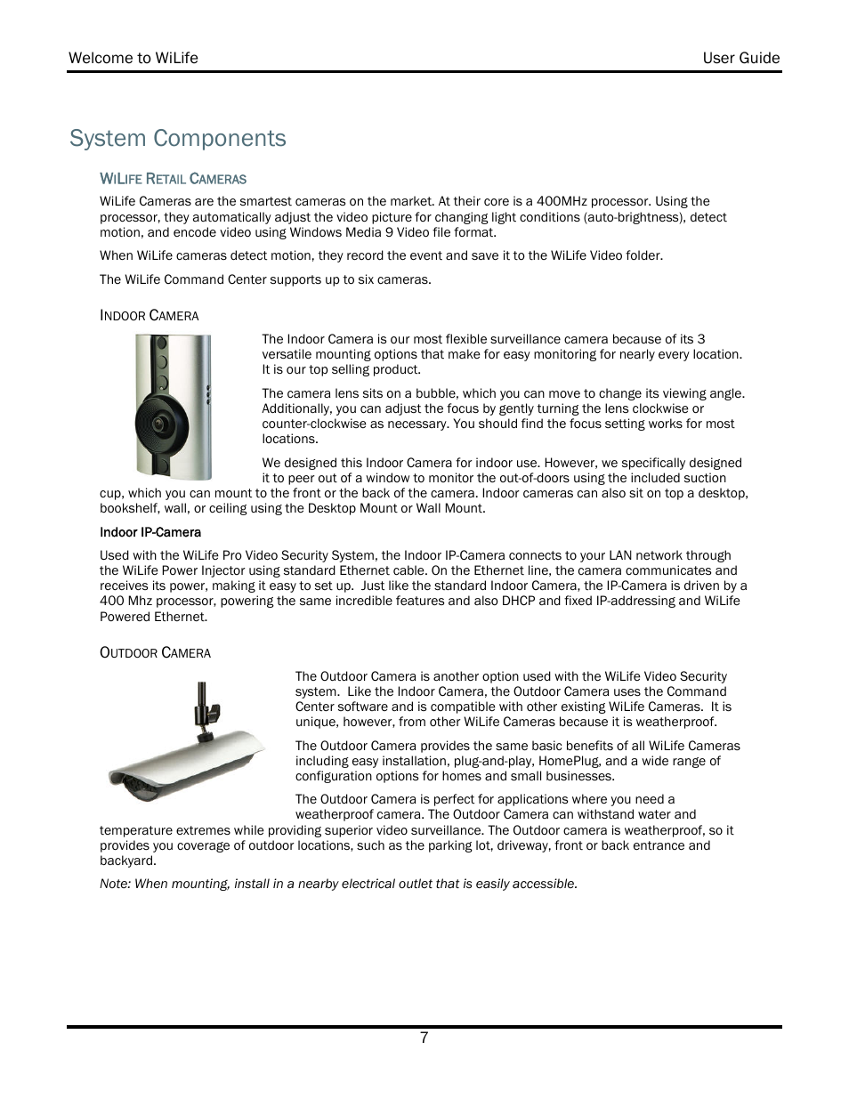 System components | WiLife V2.5 User Manual | Page 15 / 166
