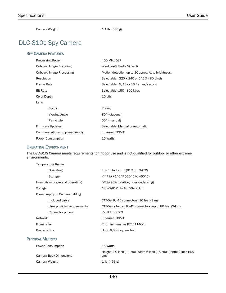 Dlc-810c spy camera | WiLife V2.5 User Manual | Page 154 / 166