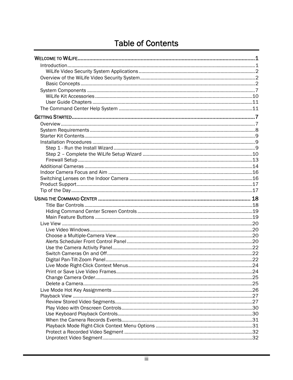 WiLife V2.5 User Manual | Page 5 / 166