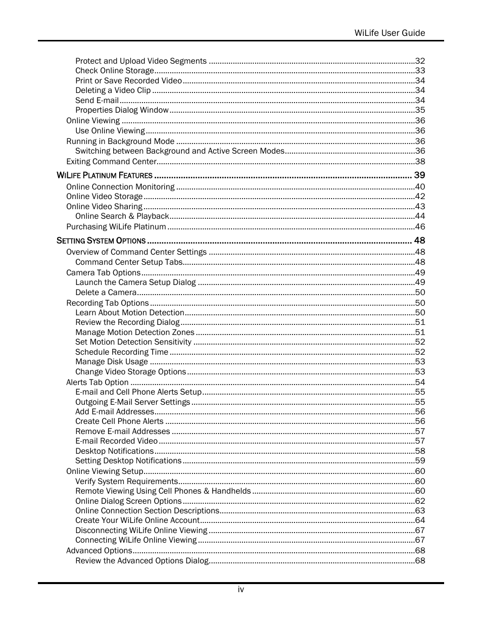 WiLife V2.5 User Manual | Page 6 / 166