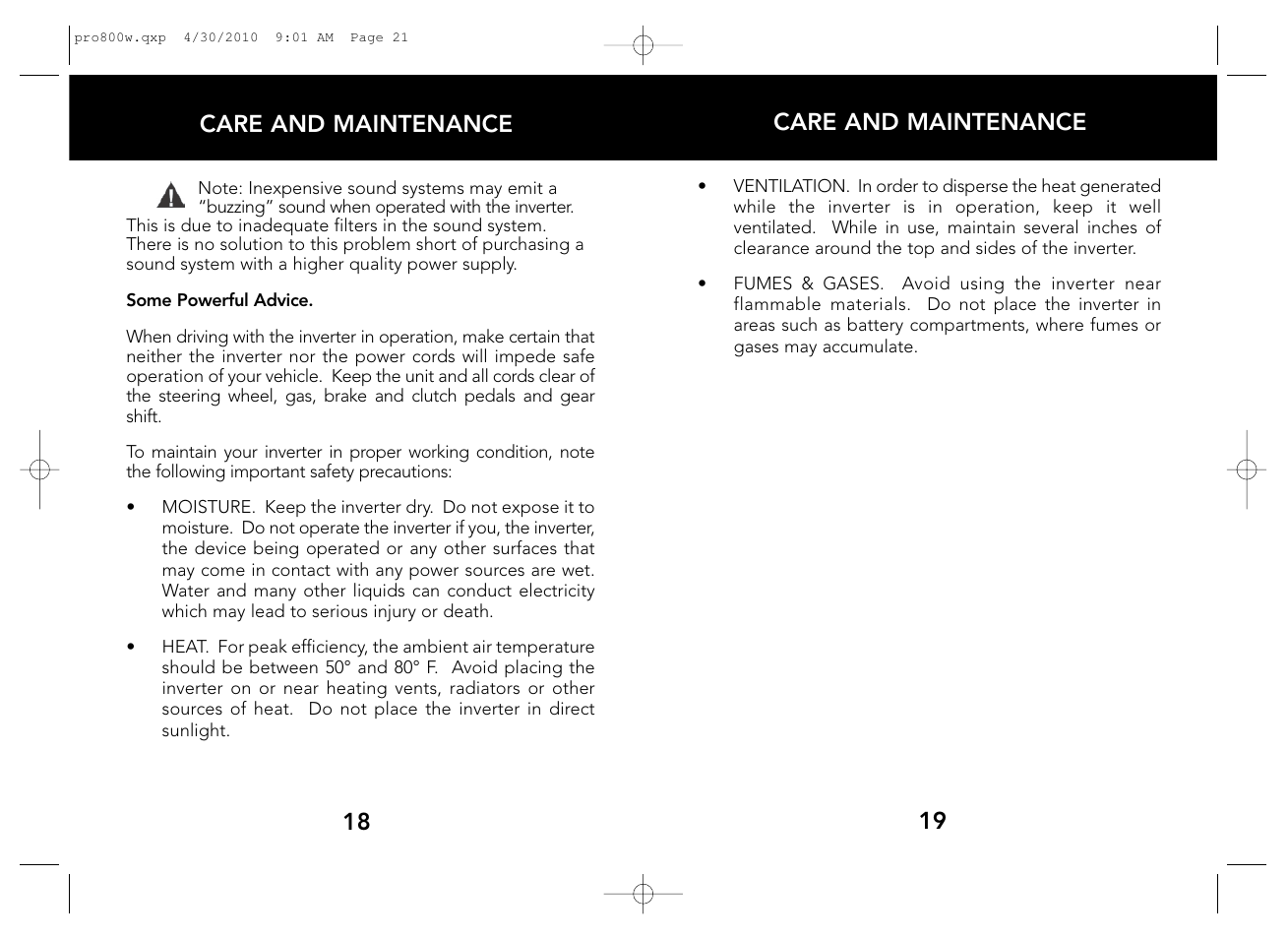 Whistler WATT PRO-800W User Manual | Page 11 / 17