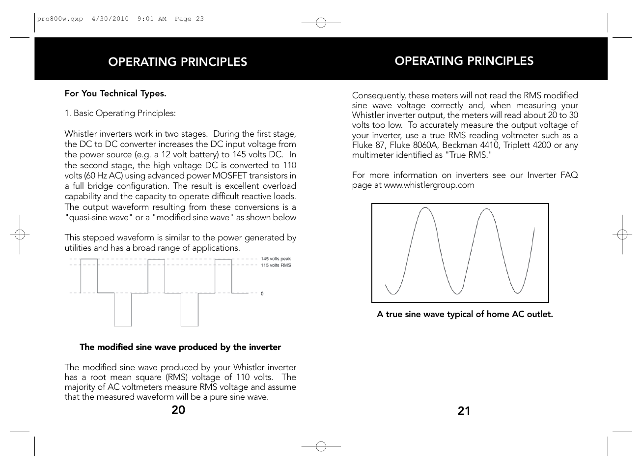 Whistler WATT PRO-800W User Manual | Page 12 / 17