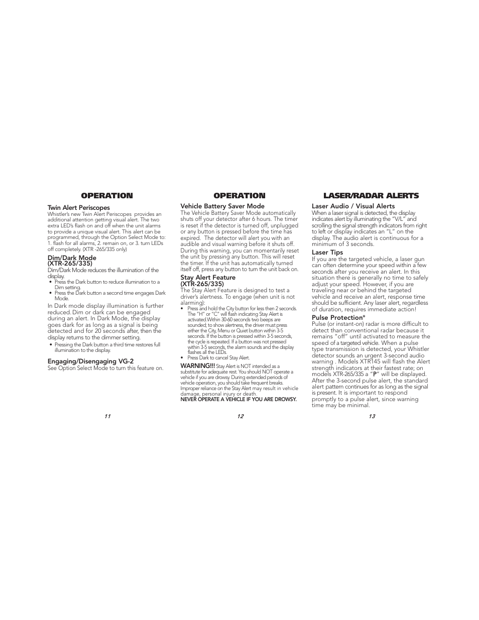 Whistler XTR-145 User Manual | Page 5 / 9