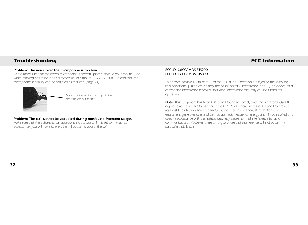 Troubleshooting fcc information | Whistler BT3300 User Manual | Page 18 / 21