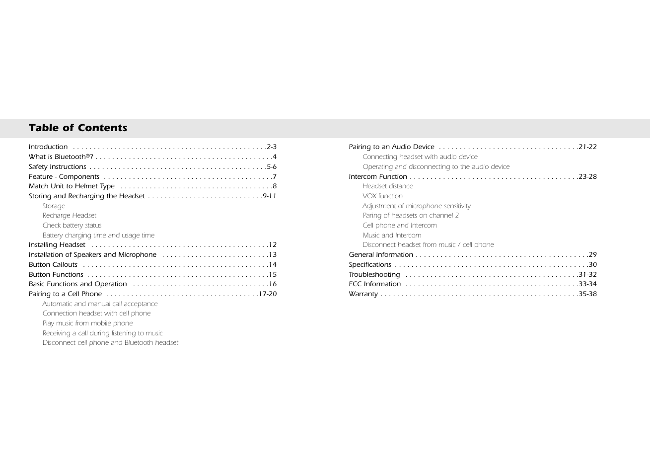 Whistler BT3300 User Manual | Page 2 / 21