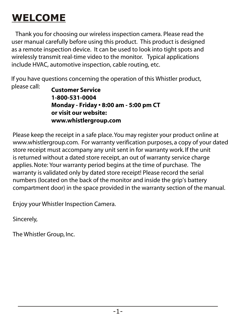8802aj2f | Whistler WIC-2409C User Manual | Page 3 / 15