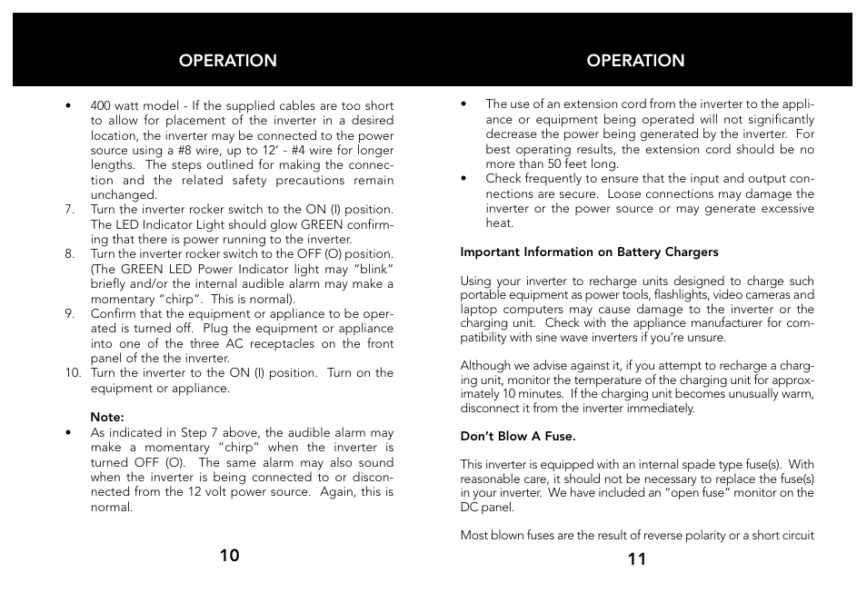 Whistler 200/400 WATT User Manual | Page 7 / 15