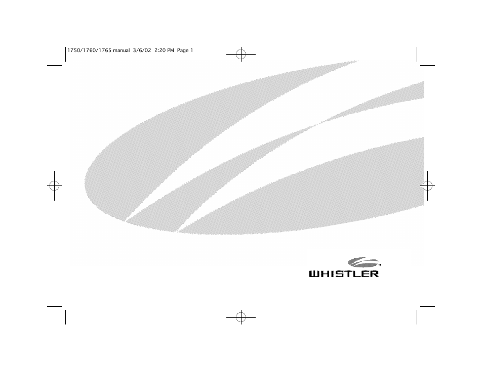 Whistler 1750 User Manual | 18 pages