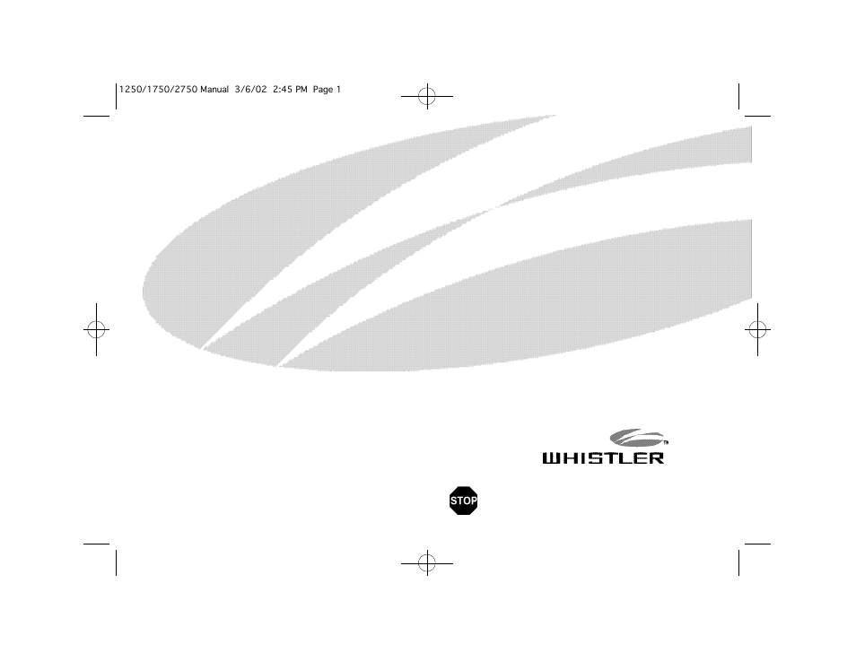 Whistler 2000 User Manual | 18 pages