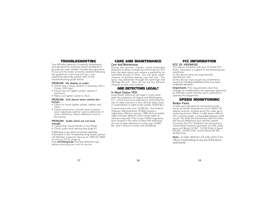 Whistler PRO-78 User Manual | Page 7 / 9