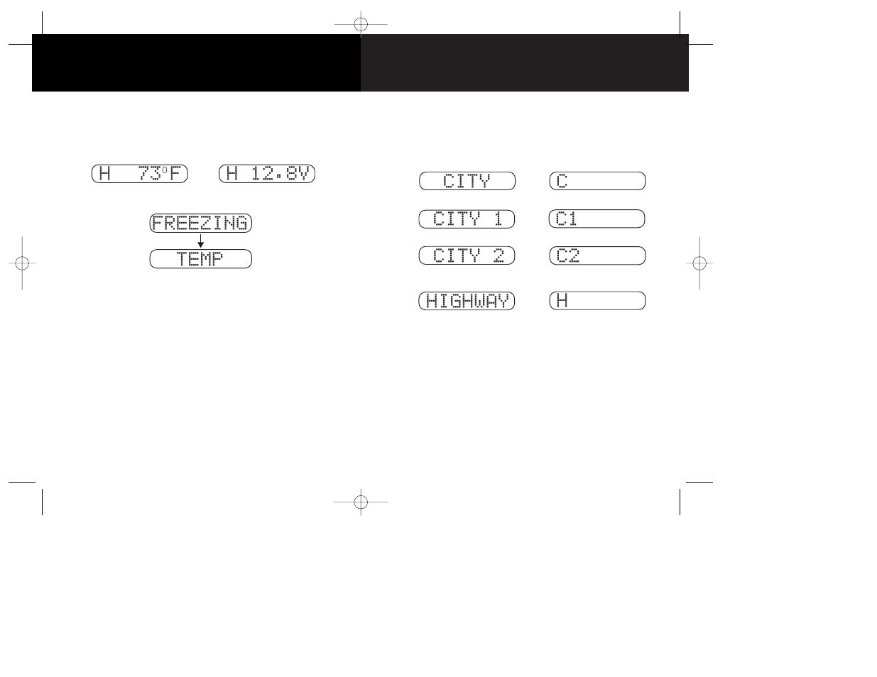 City, H 12.8v | Whistler 3300 User Manual | Page 6 / 16