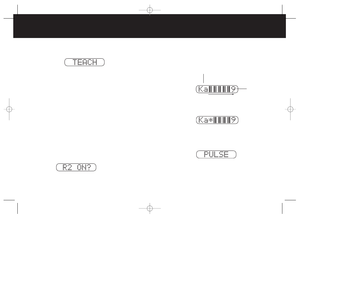 9ka* 9 pulse, Teach r2 on | Whistler 3300 User Manual | Page 9 / 16